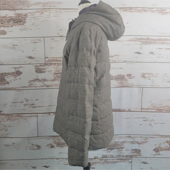 Vintage Y2K Moncler Brown Label Wool Down Glen Plaid Puffer Coat 2 = M - Picture 2 of 16